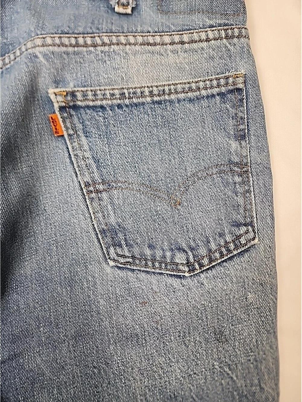 Vintage 70s Levi's 646 36 x 31 Orange Tab Bootcut Jeans